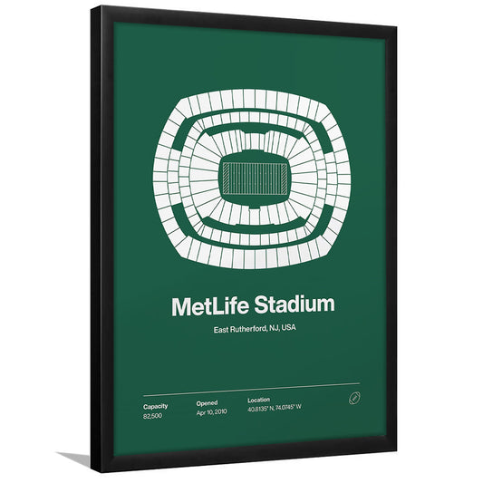 NY Jets Stadium Print, NY MetLife Stadium Print V1, Gifts for him, Sport Art, Framed Art Print Wall Decor