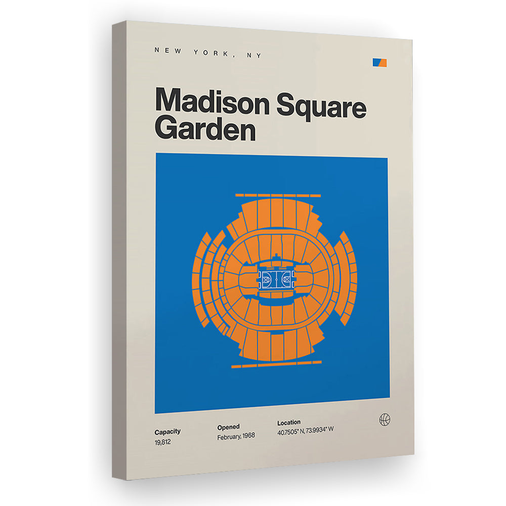 NY Knicks Stadium Print, Madison Square Garden Print, Fan Gifts, Sport Art, Canvas Print Wall Art