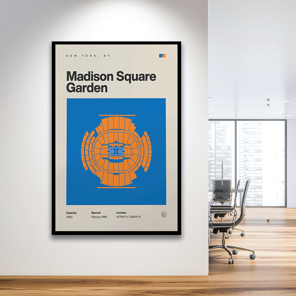 NY Knicks Stadium Print, Madison Square Garden Print, Gifts for him, Sport Art, Framed Art Print Wall Decor