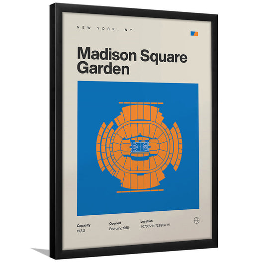 NY Knicks Stadium Print, Madison Square Garden Print, Gifts for him, Sport Art, Framed Art Print Wall Decor