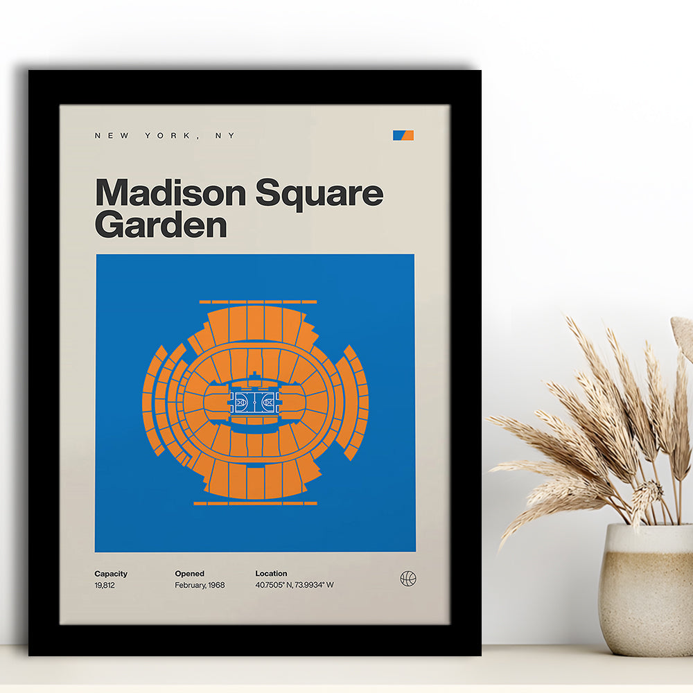 NY Knicks Stadium Print, Madison Square Garden Print, Gifts for him, Sport Art, Framed Art Print Wall Decor