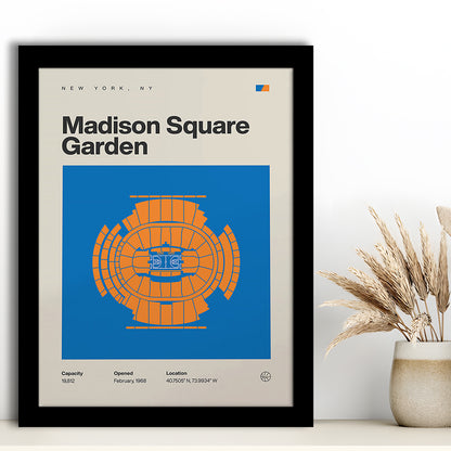 NY Knicks Stadium Print, Madison Square Garden Print, Gifts for him, Sport Art, Framed Art Print Wall Decor