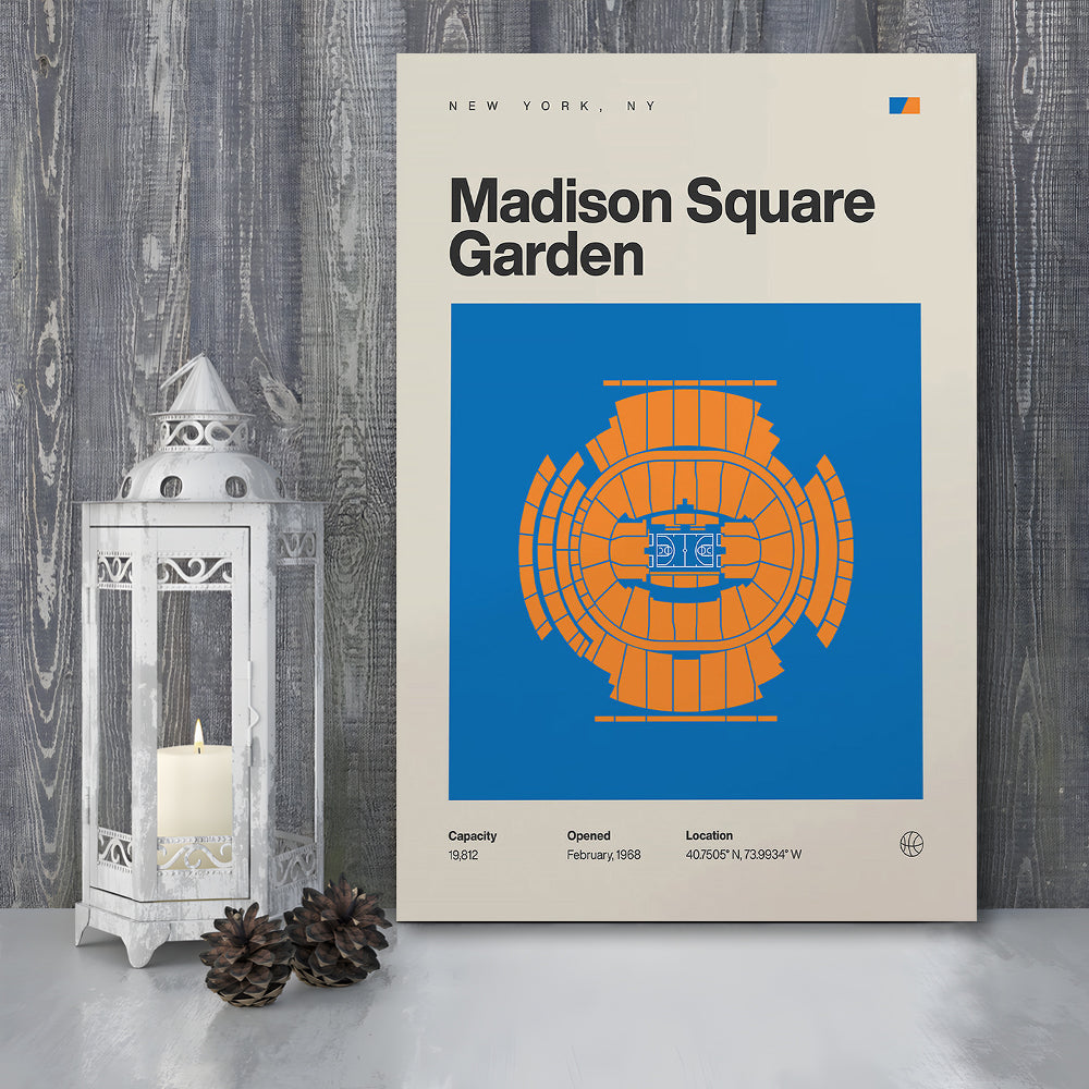 NY Knicks Stadium Print, Madison Square Garden Print, Fan Gifts, Sport Art, Canvas Print Wall Art