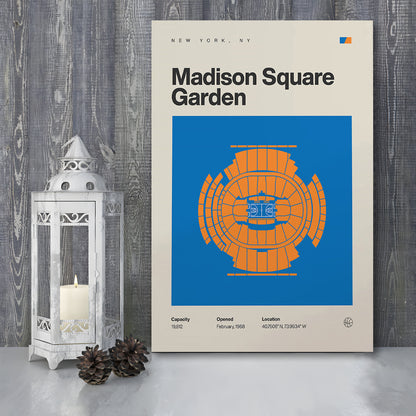 NY Knicks Stadium Print, Madison Square Garden Print, Fan Gifts, Sport Art, Canvas Print Wall Art