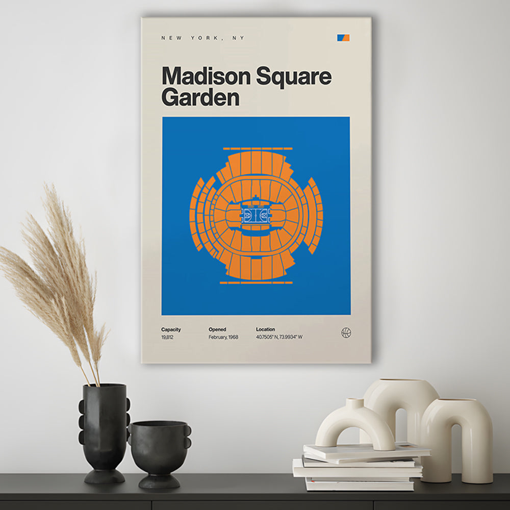 NY Knicks Stadium Print, Madison Square Garden Print, Fan Gifts, Sport Art, Canvas Print Wall Art