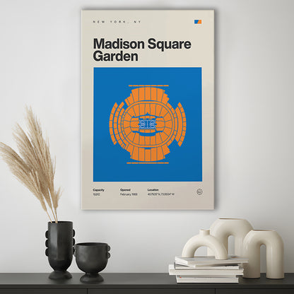 NY Knicks Stadium Print, Madison Square Garden Print, Fan Gifts, Sport Art, Canvas Print Wall Art