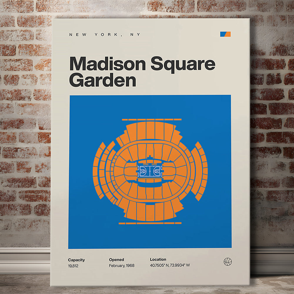 NY Knicks Stadium Print, Madison Square Garden Print, Fan Gifts, Sport Art, Canvas Print Wall Art