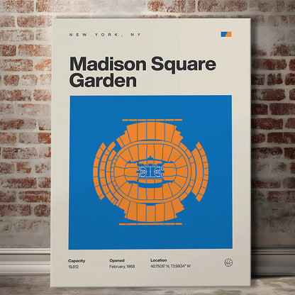 NY Knicks Stadium Print, Madison Square Garden Print, Fan Gifts, Sport Art, Canvas Print Wall Art