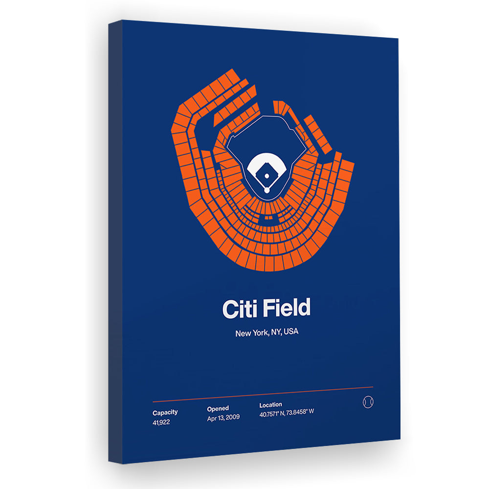 New York Mets Stadium Print, Citi Field Print, Fan Gifts, Sport Art, Canvas Print Wall Art