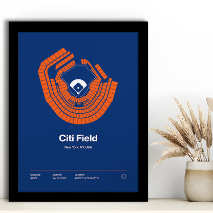 New York Mets Stadium Print, Citi Field Print, Gifts for him, Sport Art, Framed Art Print Wall Decor