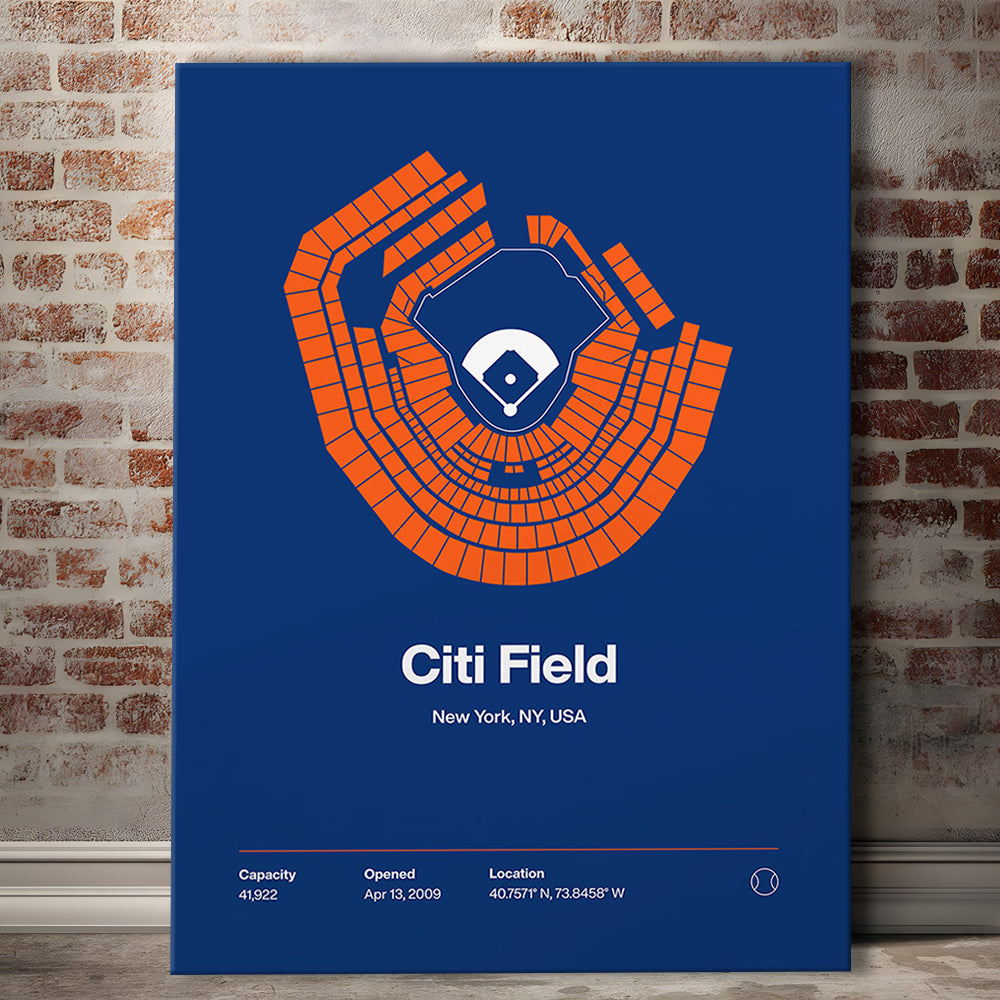 New York Mets Stadium Print, Citi Field Print, Fan Gifts, Sport Art, Canvas Print Wall Art