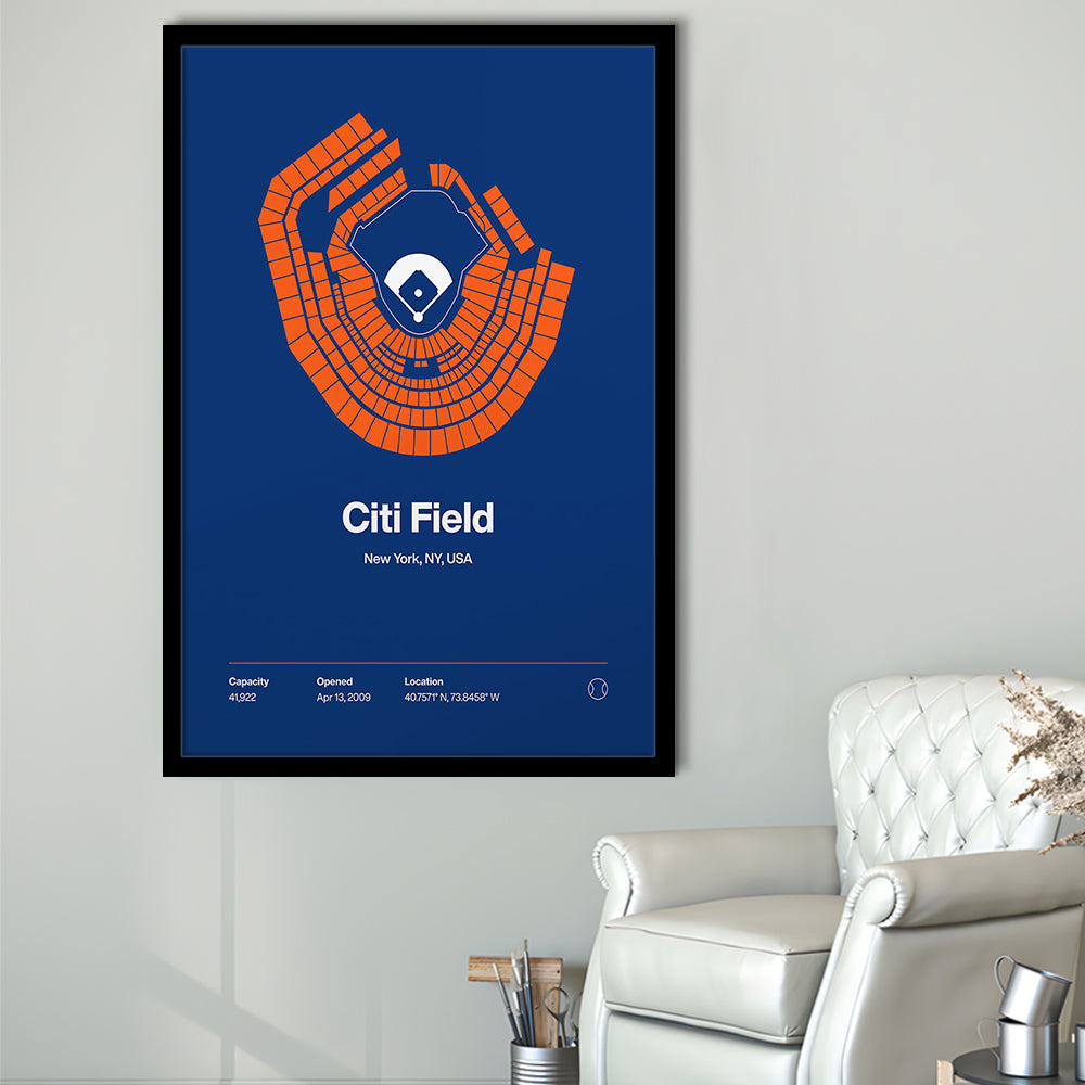 New York Mets Stadium Print, Citi Field Print, Gifts for him, Sport Art, Framed Art Print Wall Decor