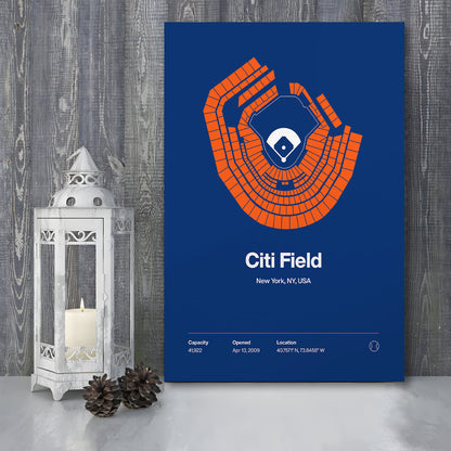 New York Mets Stadium Print, Citi Field Print, Fan Gifts, Sport Art, Canvas Print Wall Art