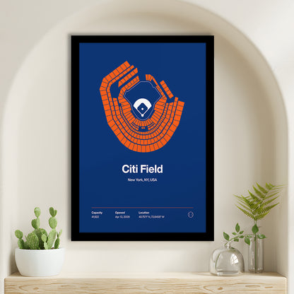 New York Mets Stadium Print, Citi Field Print, Gifts for him, Sport Art, Framed Art Print Wall Decor