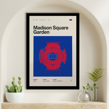NY Rangers Stadium Print, Madison Square Garden Print, Gifts for him, Sport Art, Framed Art Print Wall Decor