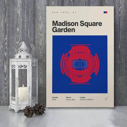 NY Rangers Stadium Print, Madison Square Garden Print, Fan Gifts, Sport Art, Canvas Print Wall Art