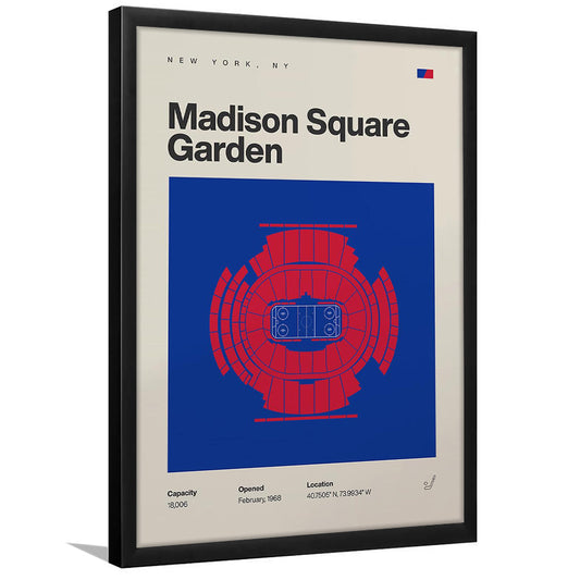 NY Rangers Stadium Print, Madison Square Garden Print, Gifts for him, Sport Art, Framed Art Print Wall Decor