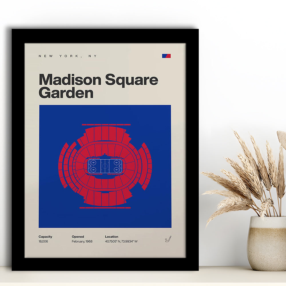 NY Rangers Stadium Print, Madison Square Garden Print, Gifts for him, Sport Art, Framed Art Print Wall Decor