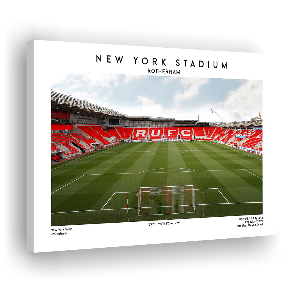 NY Stadium Rotherham Football Print, Classic Wall Art For Fans, Sport Art Print, Canvas Print Wall Art, Man Cave Gift