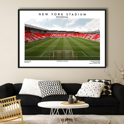 NY Stadium Rotherham Football Print, Classic Wall Art For Fans, Sport Art Print, Framed Canvas Print Wall Art