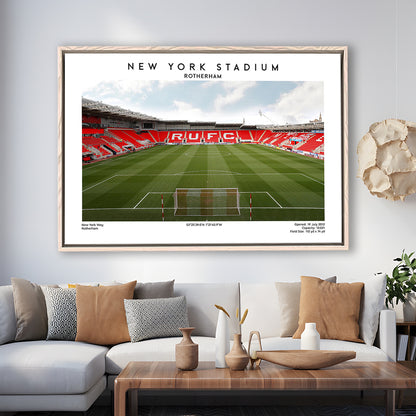 NY Stadium Rotherham Football Print, Classic Wall Art For Fans, Sport Art Print, Framed Canvas Print Wall Art