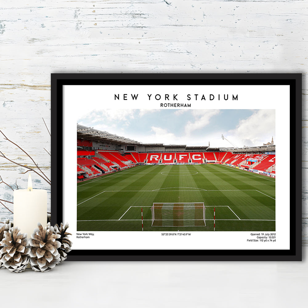NY Stadium Rotherham Football Print, Classic Wall Art For Fans, Sport Art Print, Framed Canvas Print Wall Art