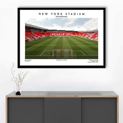 NY Stadium Rotherham Football Print, Classic Wall Art For Fans, Sport Art Print, Framed Art Print Wall Decor