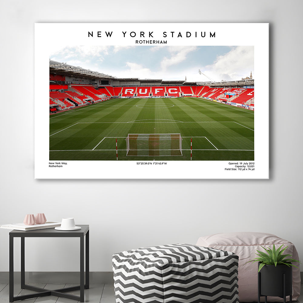 NY Stadium Rotherham Football Print, Classic Wall Art For Fans, Sport Art Print, Canvas Print Wall Art, Man Cave Gift