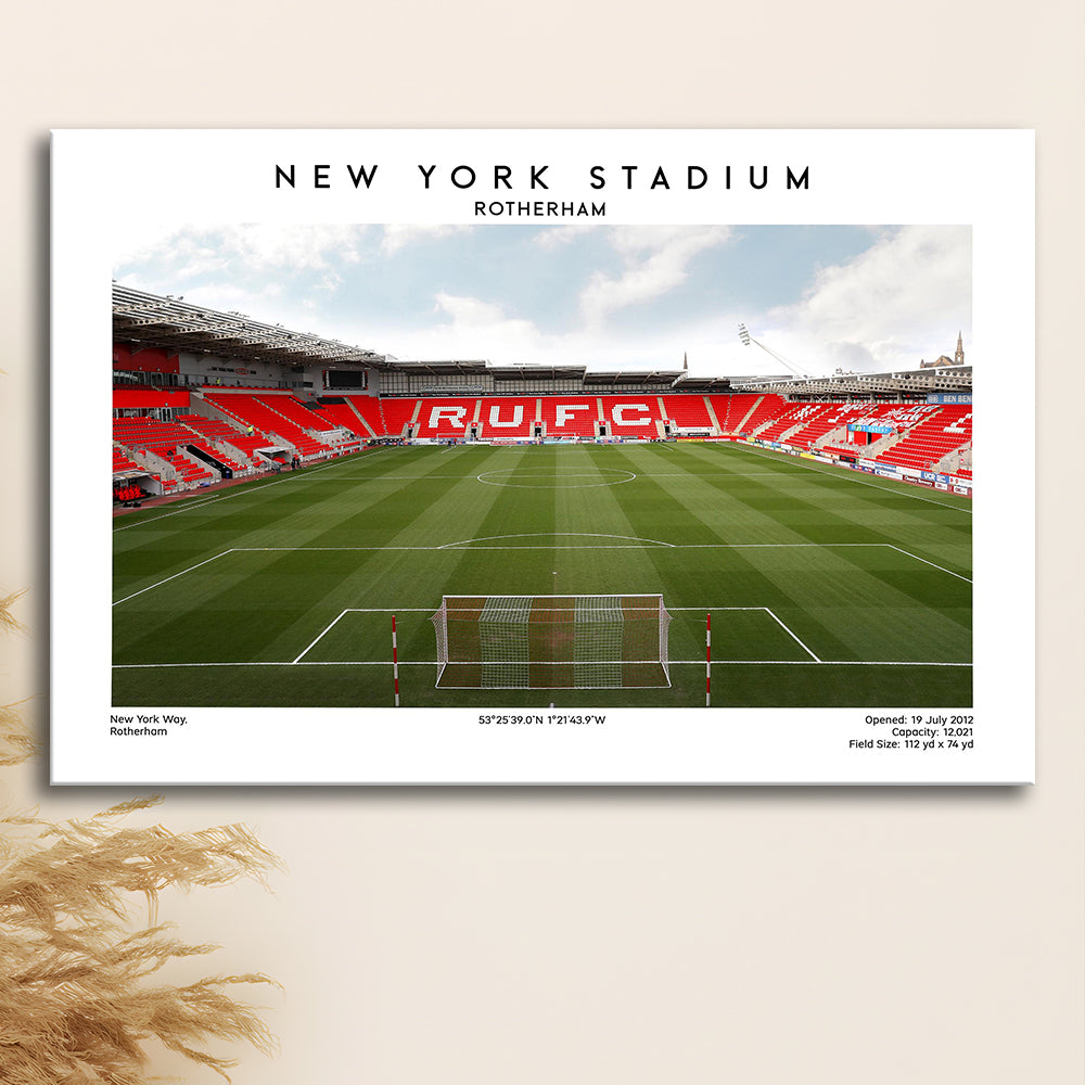NY Stadium Rotherham Football Print, Classic Wall Art For Fans, Sport Art Print, Canvas Print Wall Art, Man Cave Gift