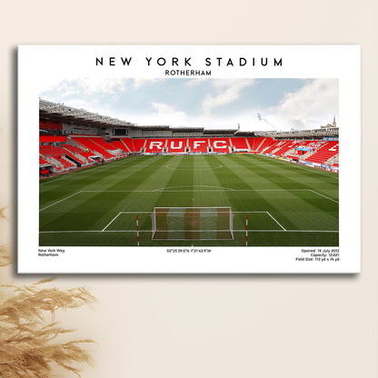 NY Stadium Rotherham Football Print, Classic Wall Art For Fans, Sport Art Print, Canvas Print Wall Art, Man Cave Gift