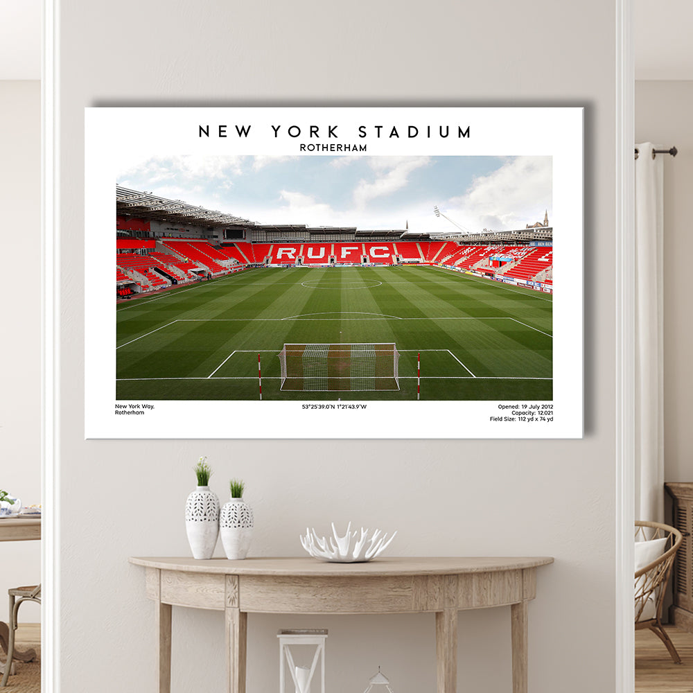 NY Stadium Rotherham Football Print, Classic Wall Art For Fans, Sport Art Print, Canvas Print Wall Art, Man Cave Gift
