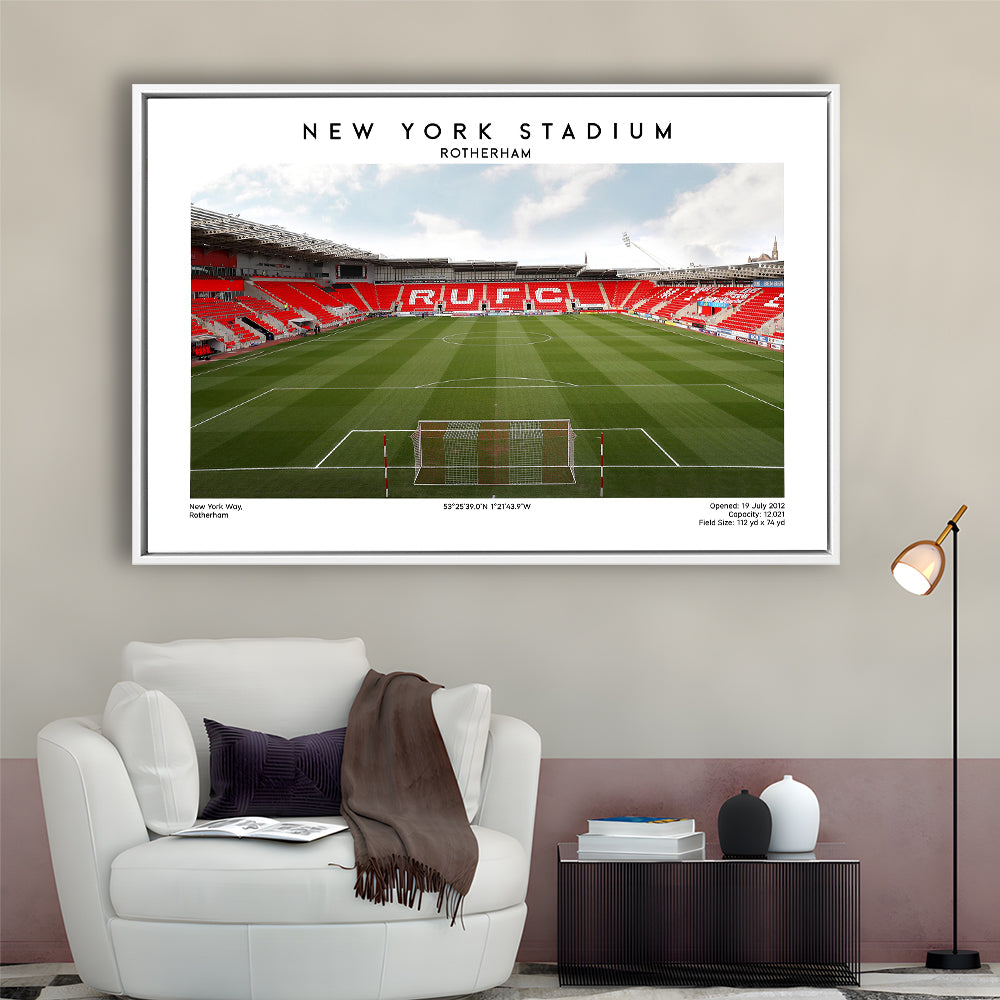 NY Stadium Rotherham Football Print, Classic Wall Art For Fans, Sport Art Print, Framed Canvas Print Wall Art