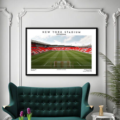NY Stadium Rotherham Football Print, Classic Wall Art For Fans, Sport Art Print, Framed Art Print Wall Decor