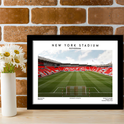 NY Stadium Rotherham Football Print, Classic Wall Art For Fans, Sport Art Print, Framed Art Print Wall Decor