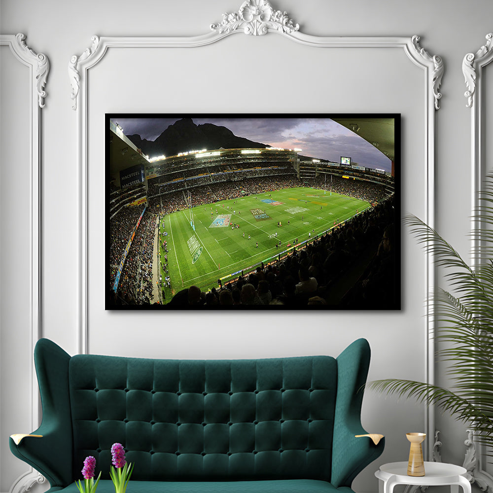 Newlands Rugby Stadium, Stadium Canvas, Sport Art, Gift for him, Framed Art Print Wall Decor, Picture Framed