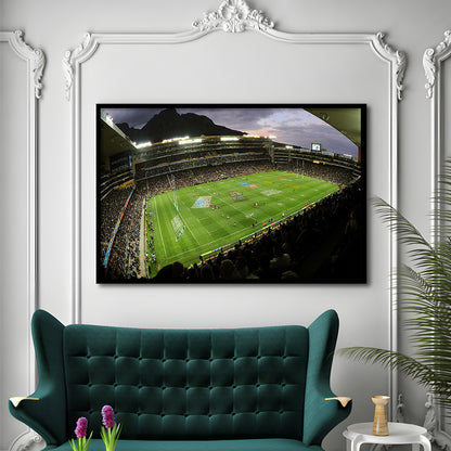 Newlands Rugby Stadium, Stadium Canvas, Sport Art, Gift for him, Framed Art Print Wall Decor, Picture Framed