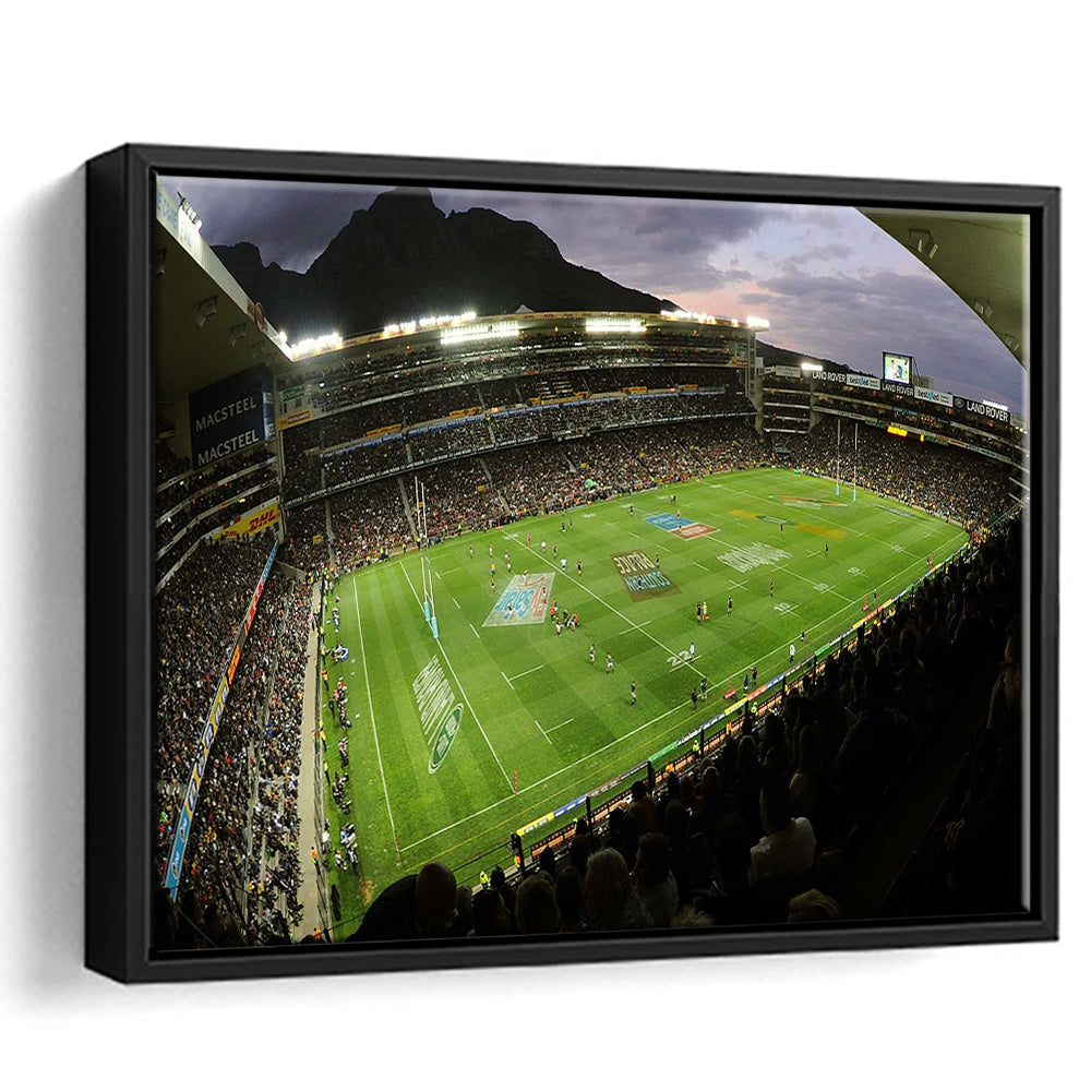 Newlands Rugby Stadium, Stadium Canvas, Sport Art, Framed Canvas Print Wall Art, Floating Frame