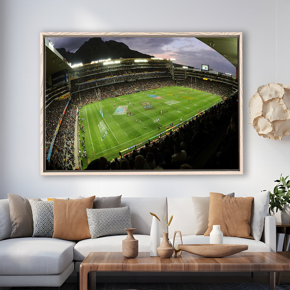 Newlands Rugby Stadium, Stadium Canvas, Sport Art, Framed Canvas Print Wall Art, Floating Frame