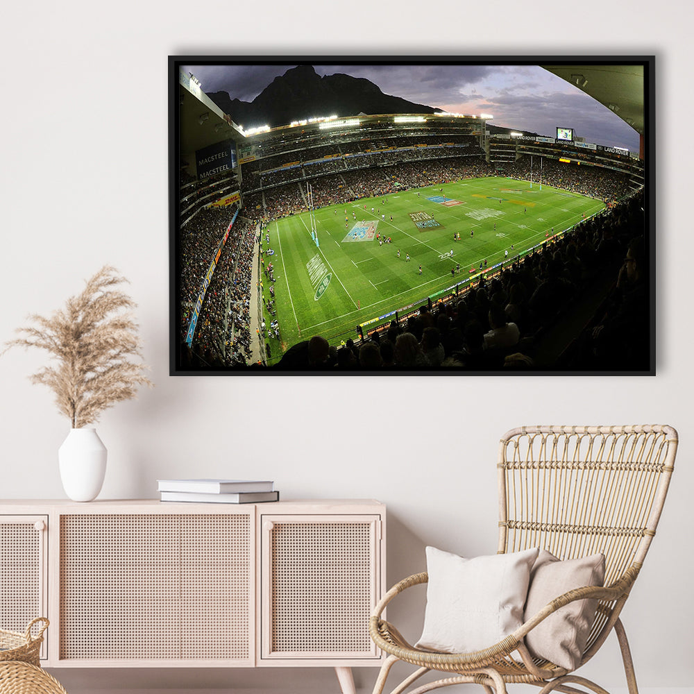 Newlands Rugby Stadium, Stadium Canvas, Sport Art, Framed Canvas Print Wall Art, Floating Frame