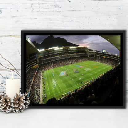 Newlands Rugby Stadium, Stadium Canvas, Sport Art, Framed Canvas Print Wall Art, Floating Frame