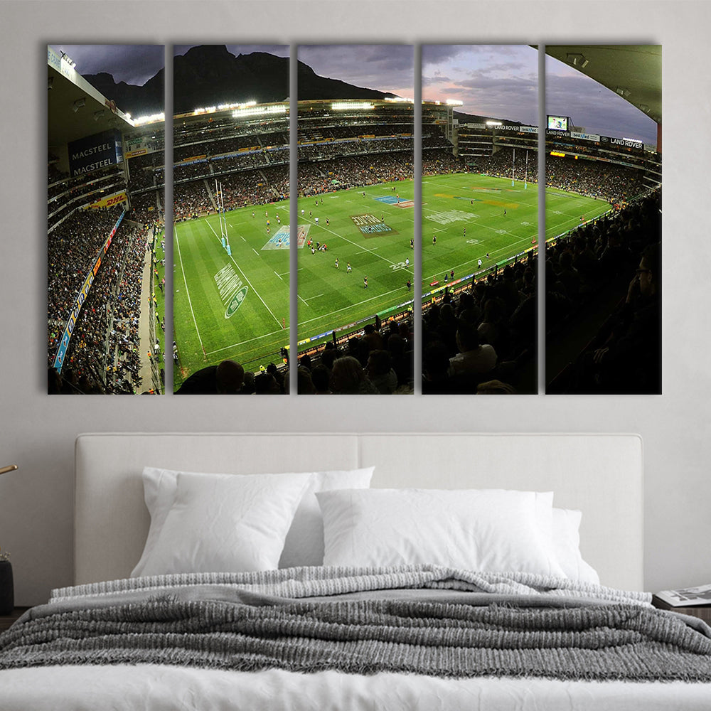Newlands Rugby Stadium, Stadium Canvas, Sport Art, 5 Panel B, Extra Large Canvas, Canvas Print Wall Art