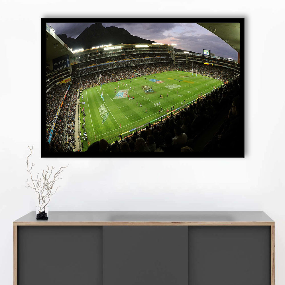 Newlands Rugby Stadium, Stadium Canvas, Sport Art, Gift for him, Framed Art Print Wall Decor, Picture Framed