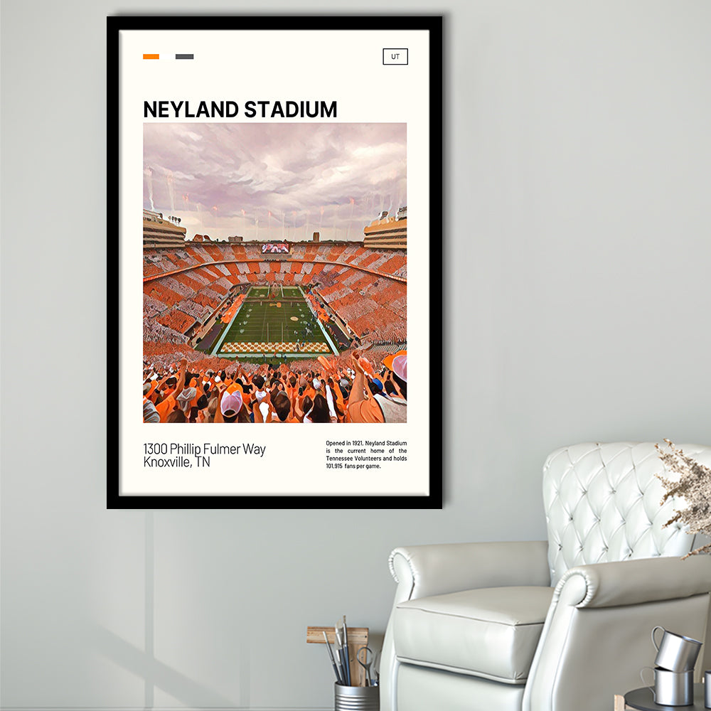 Neyland Stadium Print, Tennessee Football Stadium Art, Gifts for him, Sport Art, Framed Art Print Wall Decor