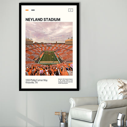 Neyland Stadium Print, Tennessee Football Stadium Art, Gifts for him, Sport Art, Framed Art Print Wall Decor