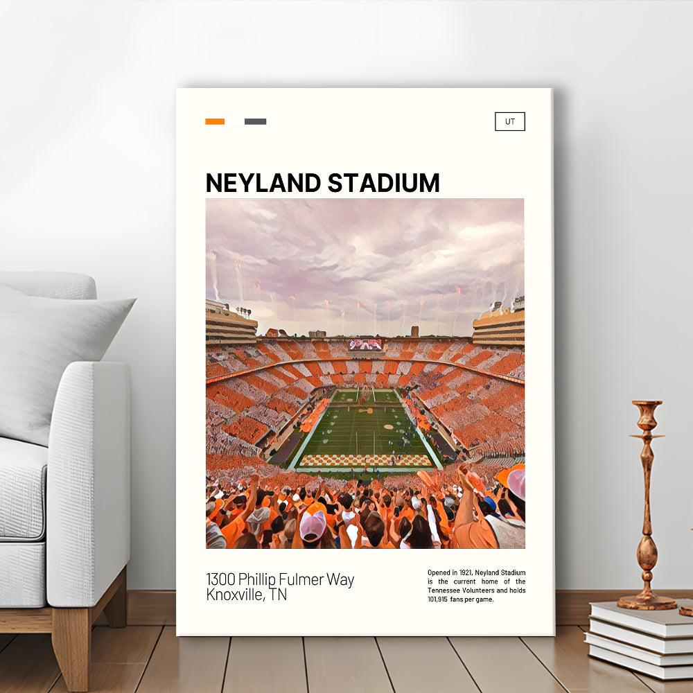 Neyland Stadium Print, Tennessee Football Stadium Canvas Art, Fan Gifts, Sport Art, Canvas Print Wall Art