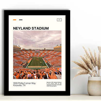 Neyland Stadium Print, Tennessee Football Stadium Art, Gifts for him, Sport Art, Framed Art Print Wall Decor