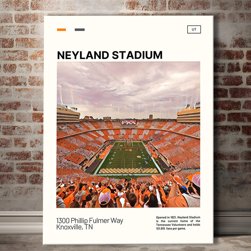 Neyland Stadium Print, Tennessee Football Stadium Canvas Art, Fan Gifts, Sport Art, Canvas Print Wall Art