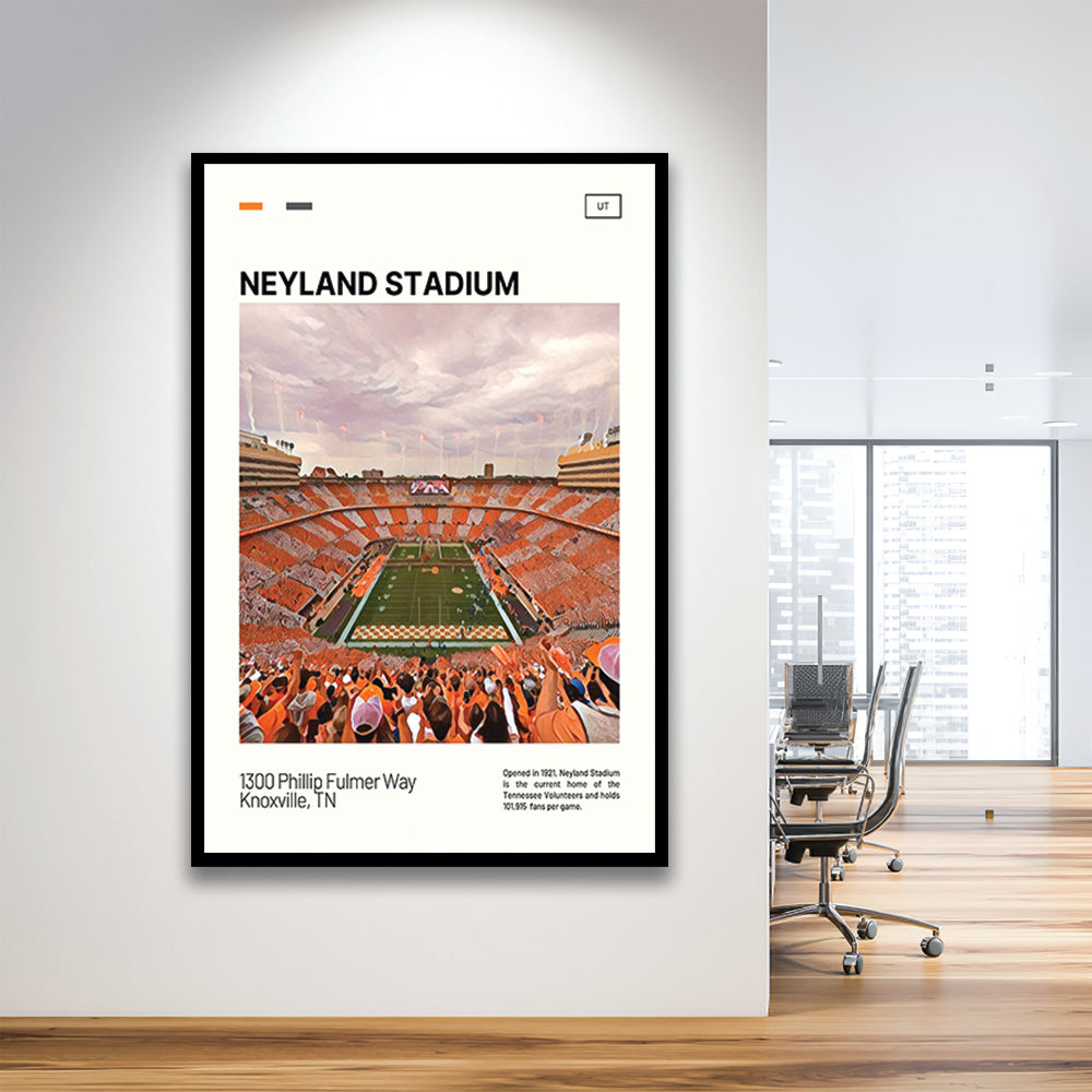 Neyland Stadium Print, Tennessee Football Stadium Art, Gifts for him, Sport Art, Framed Art Print Wall Decor