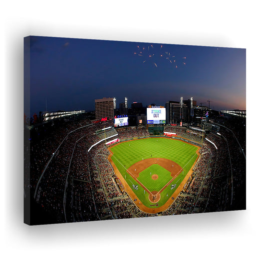 Truist Park in Georgia, Stadium Canvas, Sport Art, Gift for him, Man Cave Decor, Art Print, Canvas Print Wall Art