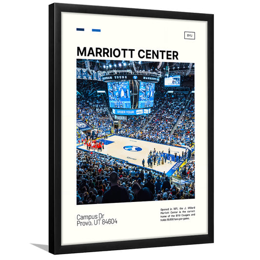 Marriott Center Print, BYU Cougars Stadium Art, Gifts for him, Sport Art, Framed Art Print Wall Decor